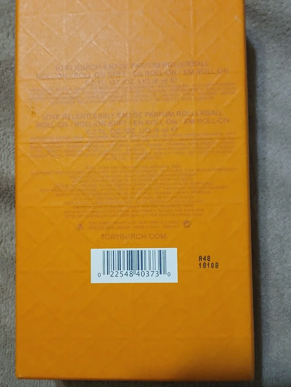 Tory Burch Gold and Orange Rollerball Fragrance Duo